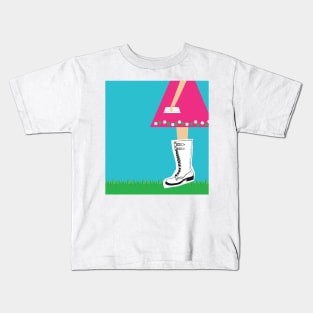 Girlie Combat Boots Kids T-Shirt